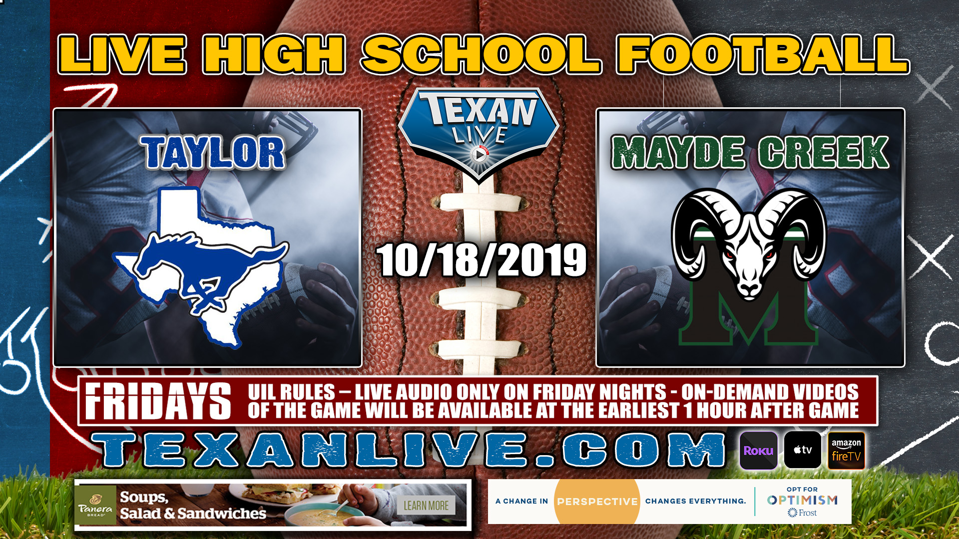 KatyTaylor vs Mayde Creek - 7:30 PM - 10/18/19 - Football -Rhodes Stadium