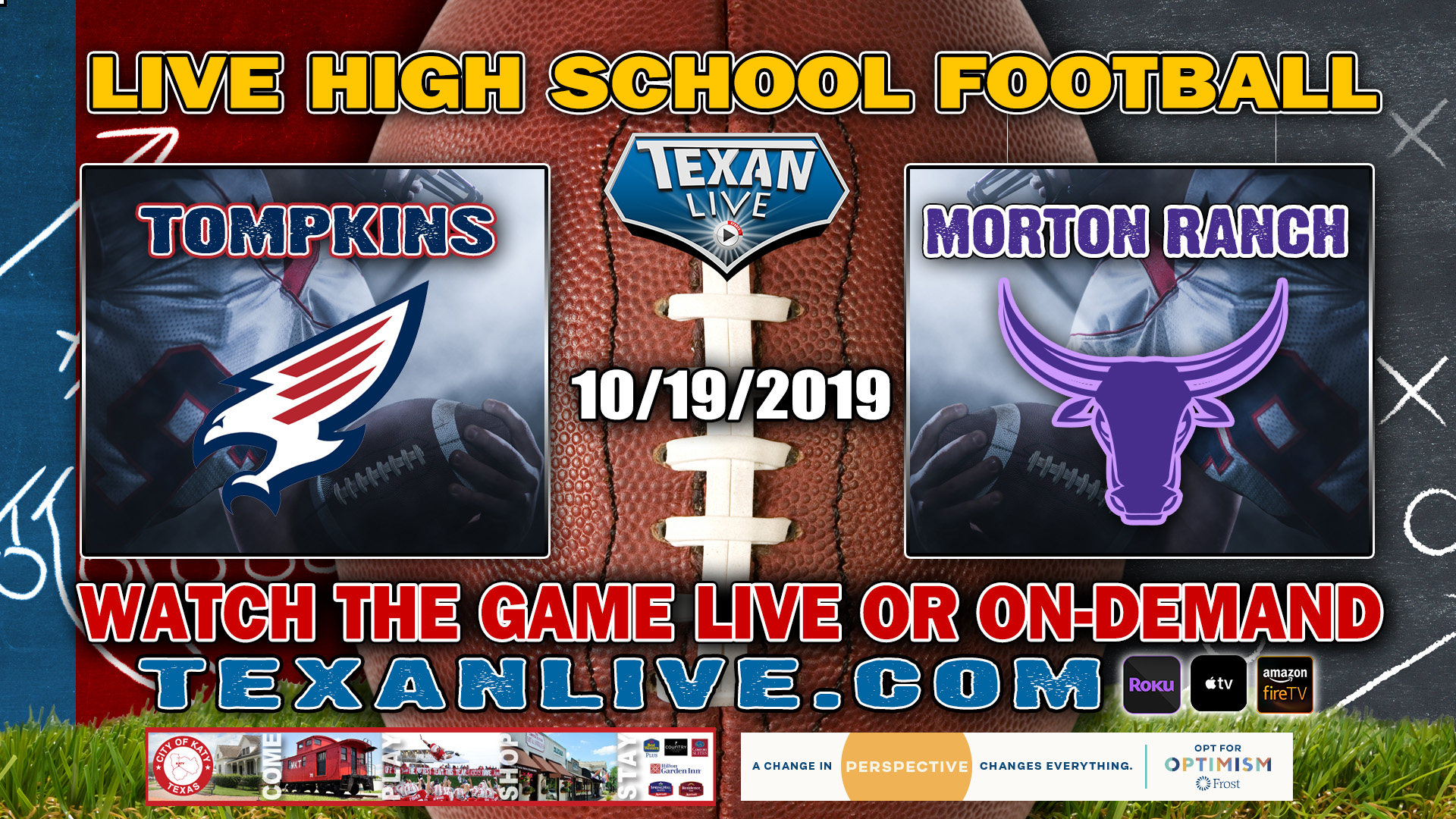 Morton Ranch vs Tompkins - 11:00 AM - 10/19/2019 - Football - Legacy Stadium
