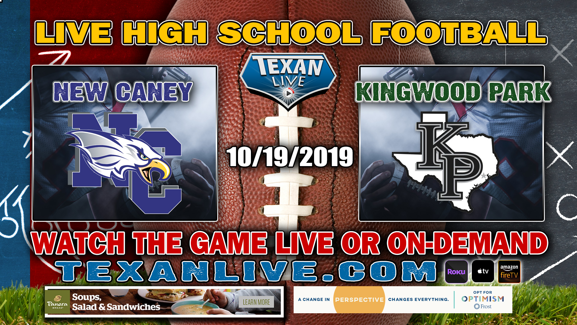 New Caney vs Kingwood Park - 6:00 PM - 10/19/19 - Football - Turner Stadium
