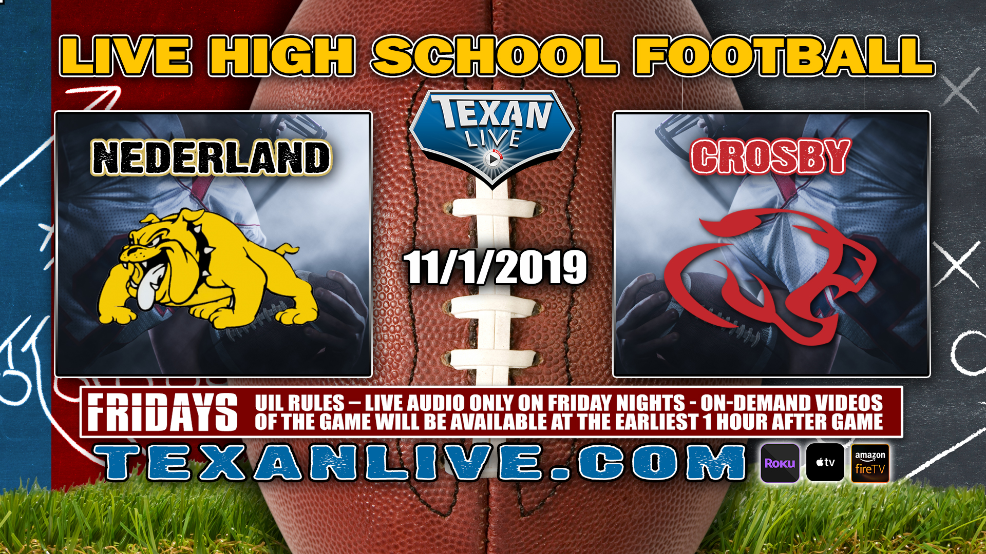 Nederland vs Crosby - 7:30 PM - 11/1/2019 - Cougar Stadium