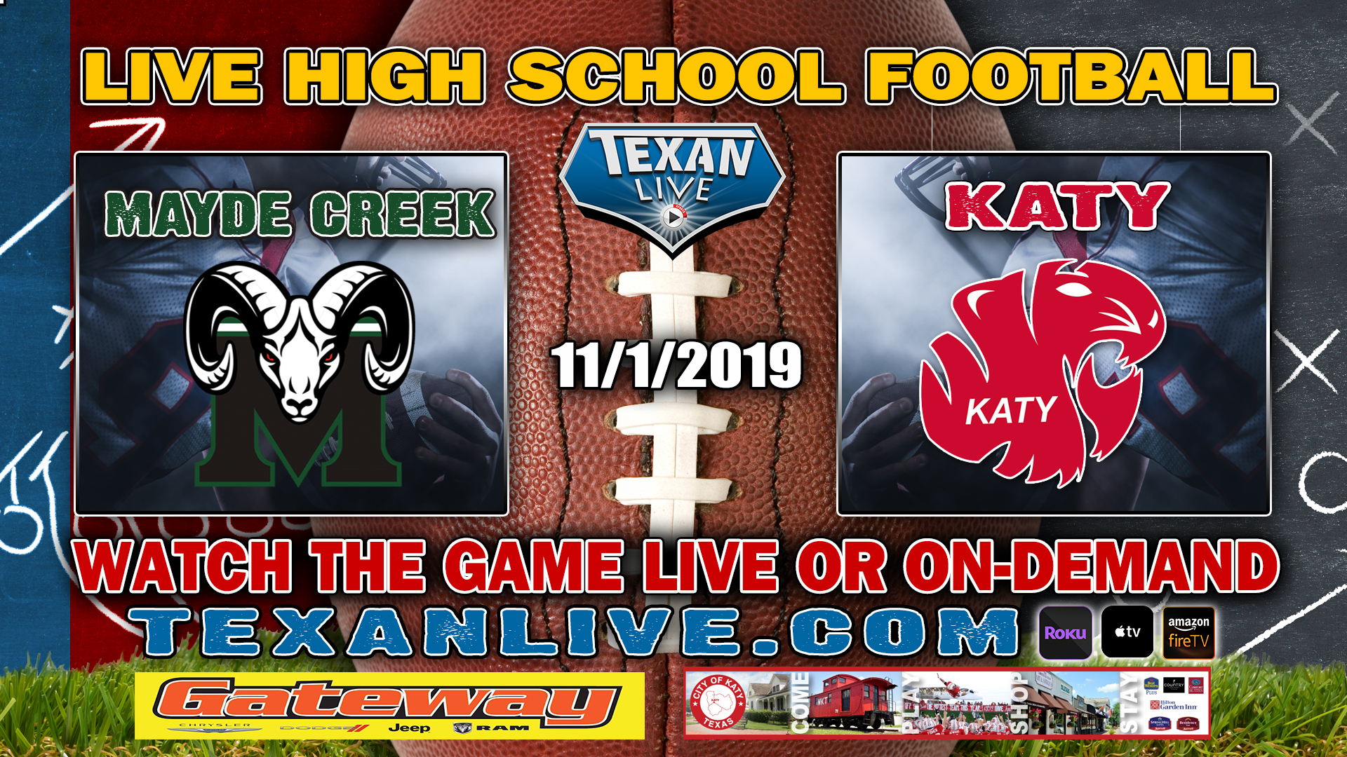 Mayde Creek vs Katy - 7:30 PM - 11/1/2019 - Rhodes Stadium