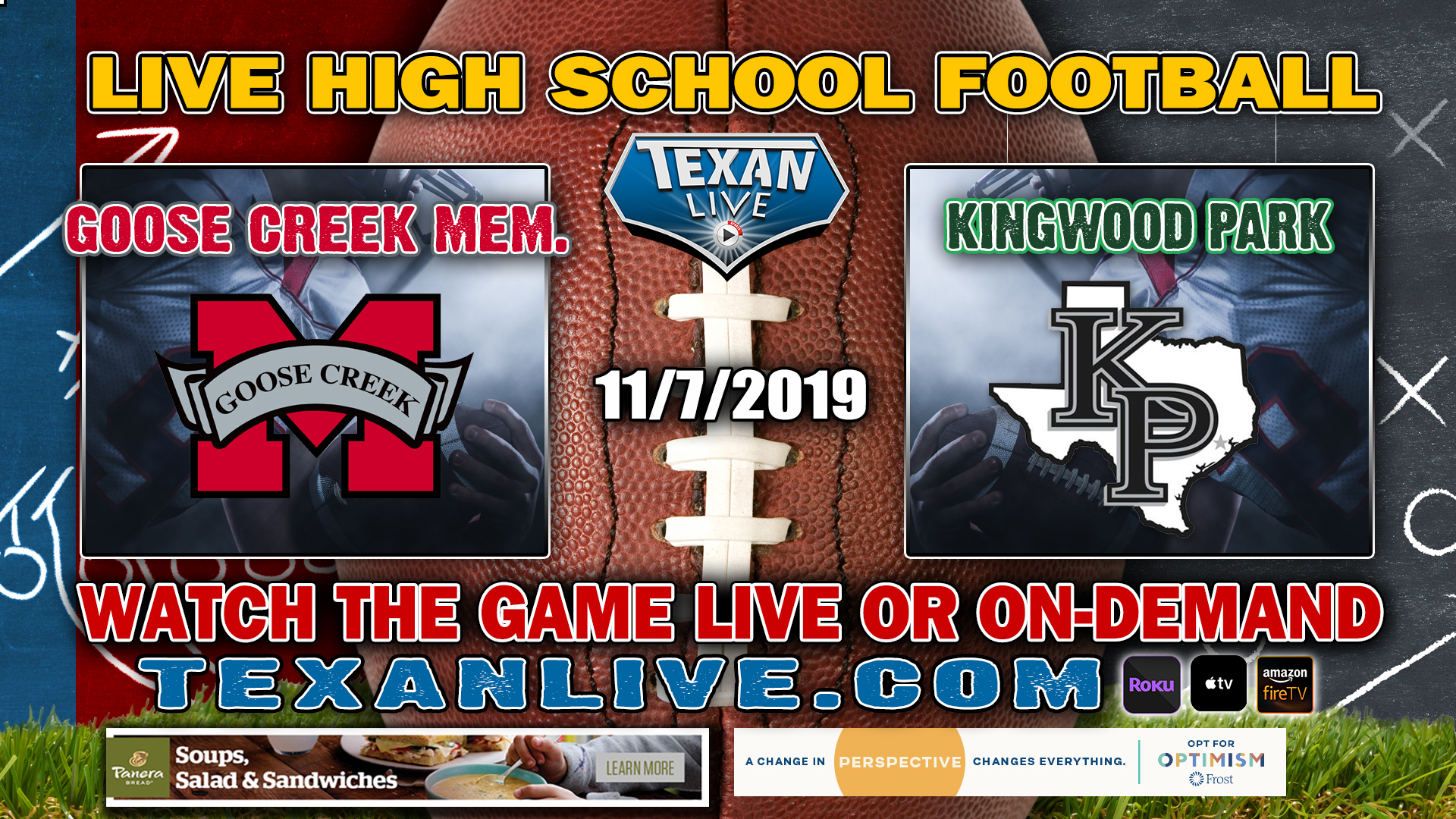 Goose Creek Memorial vs Kingwood Park - 7:00 PM - 11/7/2019 - Turner Stadium