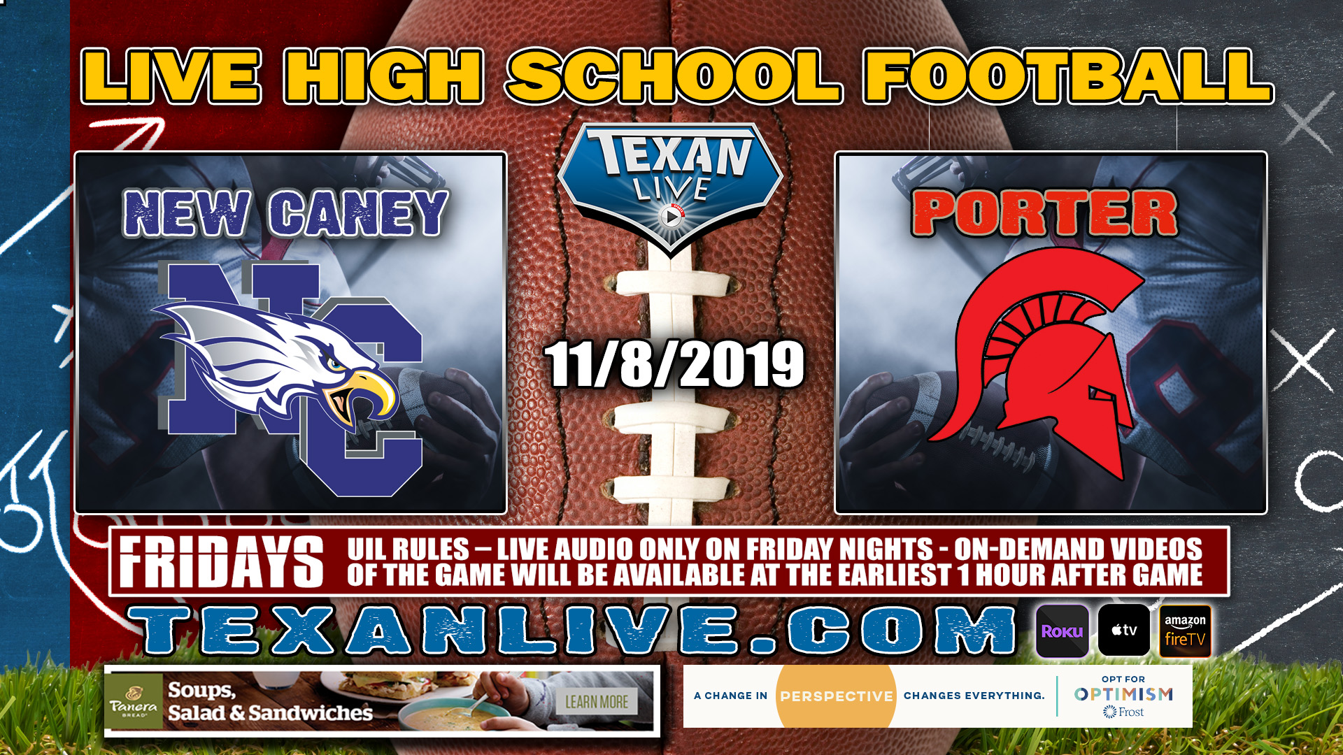 Porter vs New Caney - 7:00 PM - 11/8/2019 - Planet Reed stadium
