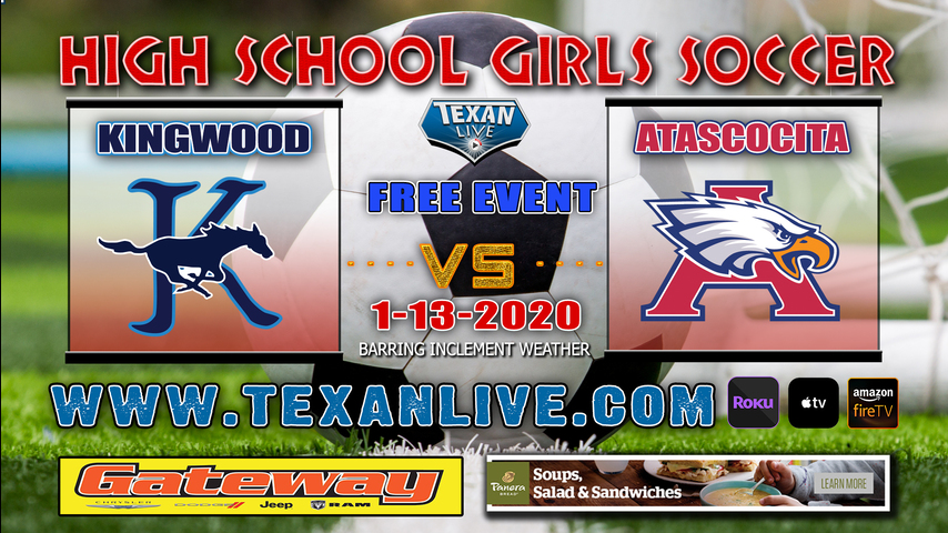 Kingwood vs Atascocita - Girls Soccer - 1/13/2020 - Free Event - Live from Atascocita High School