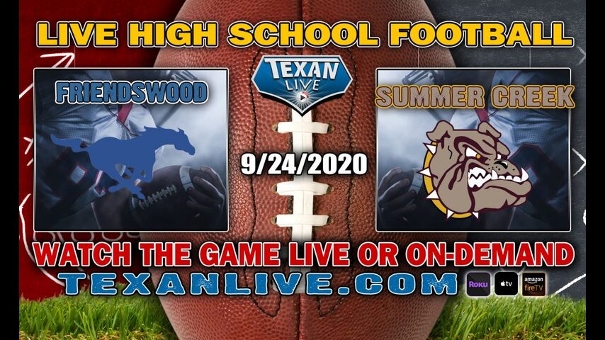 Friendswood vs Summer Creek - 9/24/2020 - 7:00PM - Football - Turner Stadium