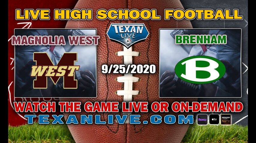 Magnolia West vs Brenham - 9/25/2020 - 7:00PM - Football - Cub Stadium
