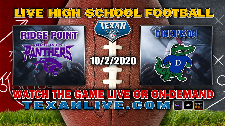 Ridge Point vs Dickinson - 10/2/2020 - 7:00PM - Football - Sam Vitanza Stadium