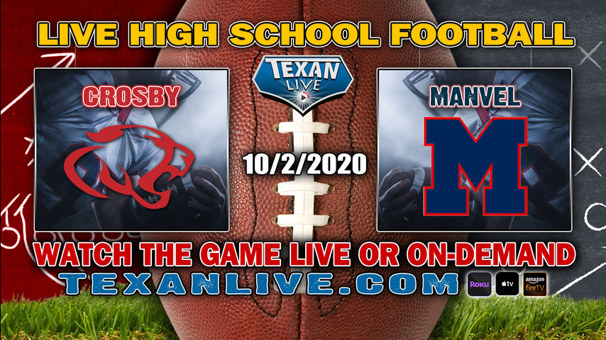 Manvel vs Crosby - 10/2/2020 - 7:30PM - Football - Cougar Stadium