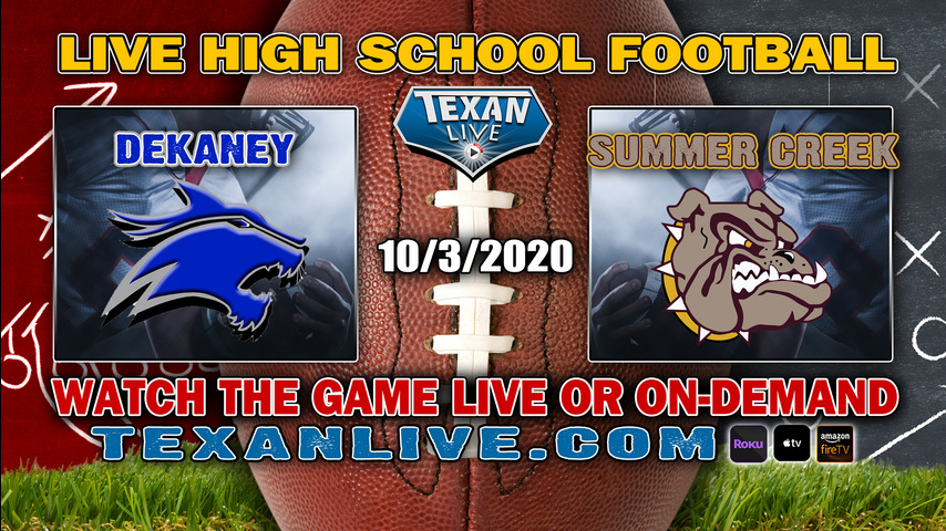 Dekaney vs Summer Creek - 10/3/2020 - 6:00PM - Football - Turner Stadium