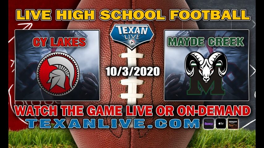 Mayde Creek vs Cy Lakes - 10/3/2020 - 6:00PM - Football - Legacy stadium