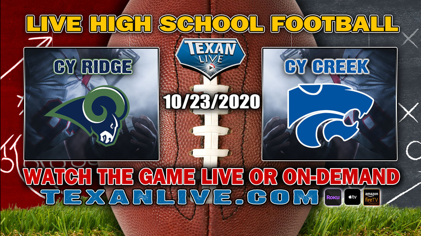 Cy Ridge vs Cy Creek - 10/23/2020 - 7:00PM - Football - Pridgeon Stadium