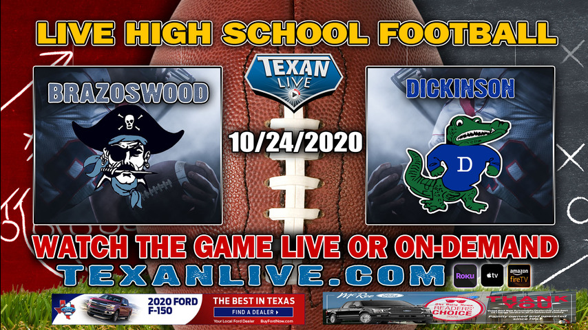 Brazoswood vs Dickinson - 1PM - 10/24/20 - Sam Vitanza Stadium - Football