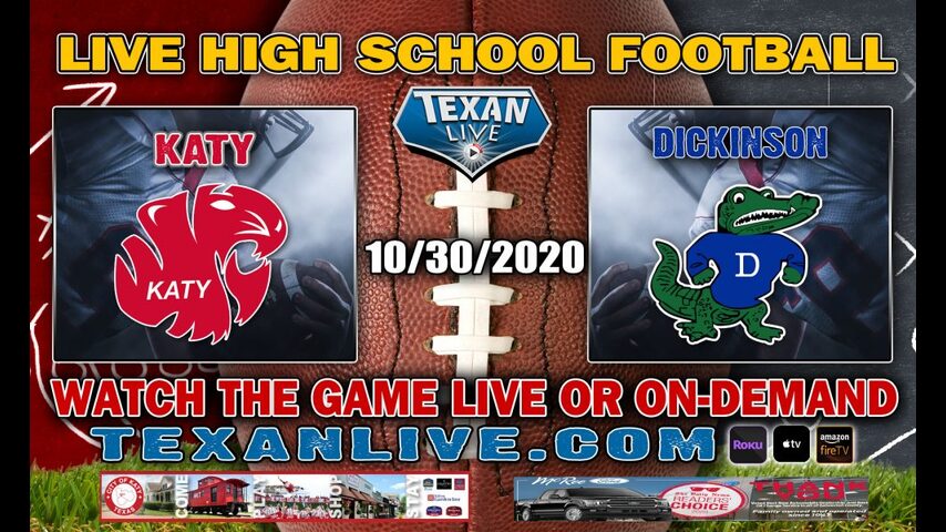 Dickinson vs Katy - 10/30/2020 - 7PM - Football - Sam Vitanza Stadium