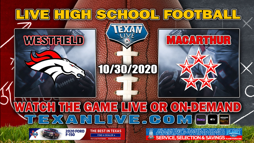 Macarthur vs Westfield - 10/30/2020 - 7:00PM - Football - Planet Ford Stadium