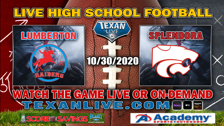 Lumberton vs Splendora - 10/30/2020 - 7:00PM - Football - Wildcat Stadium