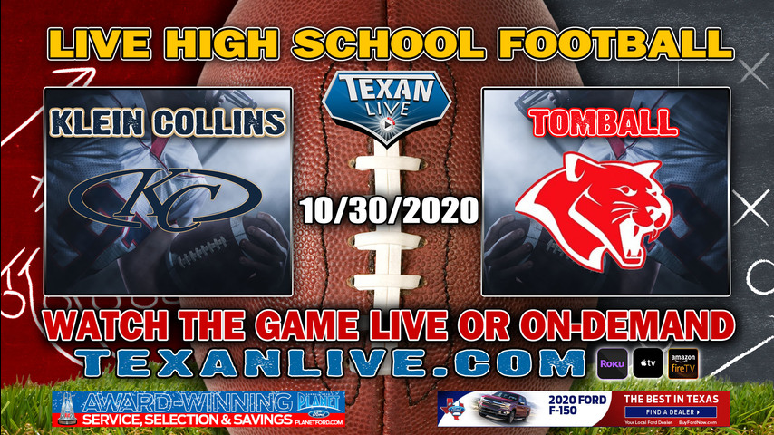 Klein Collins vs Tomball - 10/30/2020 - 7:00PM - Football - Tomball ISD Stadium