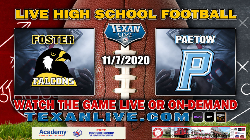 Foster vs Paetow - 11/7/2020 - 2:30PM - Football - Legacy Stadium