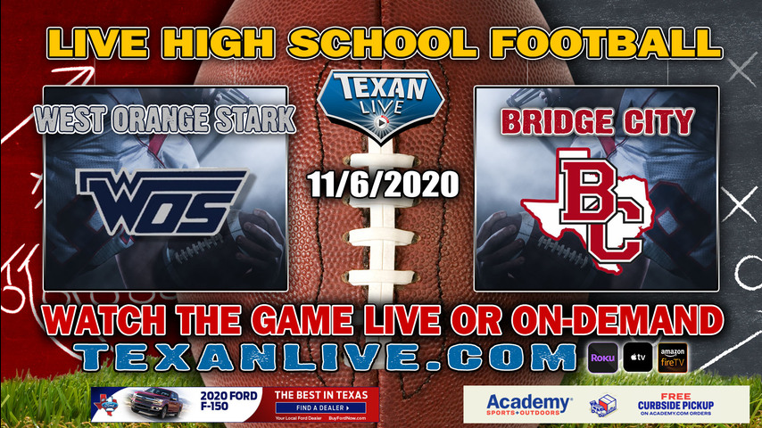 Bridge City vs West Orange Stark - 11/6/2020 - 7:30PM - Football - Hooks Stadium