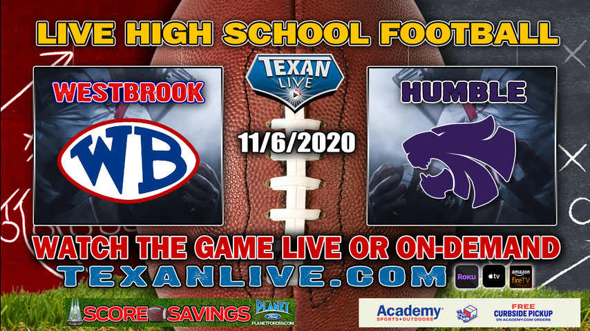 Humble vs Westbrook - 11/6/2020 - 7:30PM - Football - Beaumont Memorial Stadium