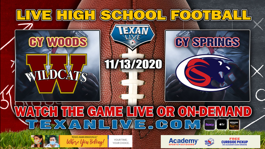 Cy Woods vs Cy Springs - 11/13/2020 - 7:00PM - Football - Pridgeon Stadium