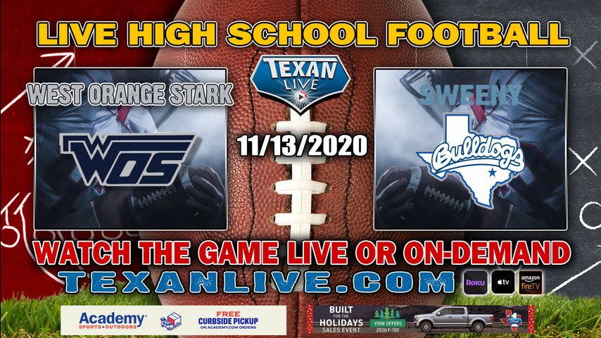 West Orange Stark vs Sweeny - 11/13/2020 - 7:00PM - Football - Randall Reed stadium - Bi-District Playoffs
