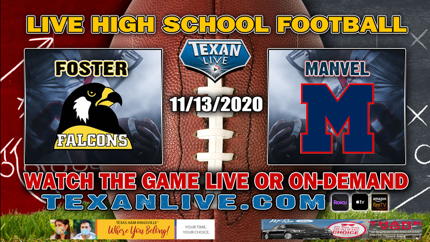 Foster vs Manvel - 11/13/2020 - 7:00PM - Football - Alvin Memorial Stadium