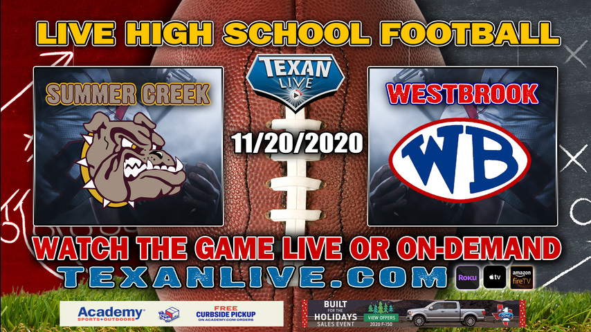 Summer Creek vs Westbrook - 11/20/2020 - 7:00PM - Football - Beaumont Memorial Stadium