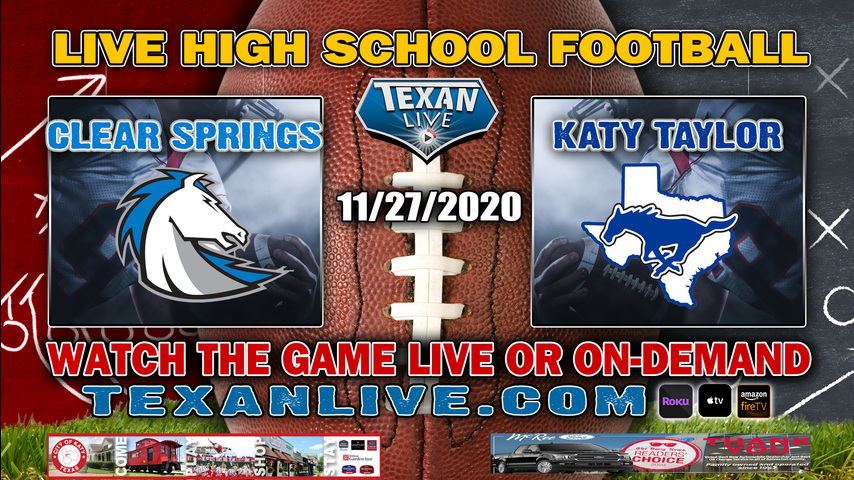 Clear Springs vs Taylor - 11/27/2020 - 12PM - Football - Rhodes Stadium