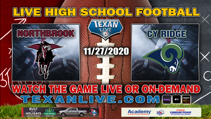 Northbrook vs Cy Ridge - 11/27/2020 - 12PM - Football - CFFCU Stadium