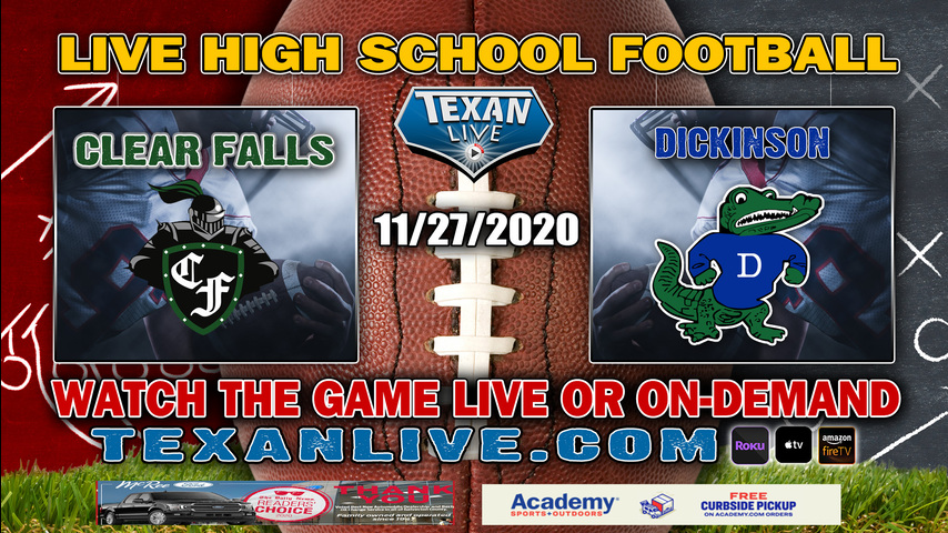 Clear Falls vs Dickinson - 11/27/2020 - 11:30AM - Football - Sam Vitanza