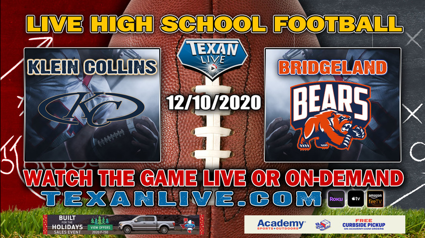 Klein Collins vs Bridgeland - 12/10/2020 - 7:00PM - Football - CFFCU Stadium - Bi-District - Playoffs
