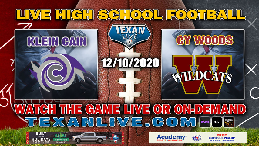 Klein Cain vs Cy Woods - 12/10/2020 - 7:00PM - Football - Klein Memorial Stadium - Bi-District - Playoffs