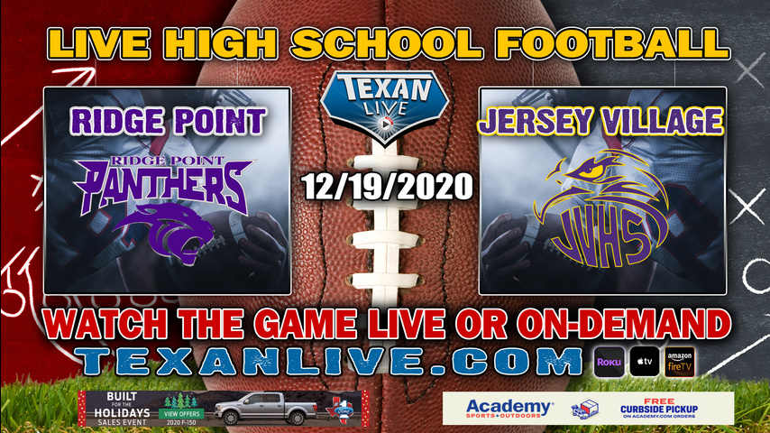 Jersey Village vs Ridge Point - 12/19/2020 - 4PM - Football - Legacy Stadium - Area Round - Playoffs