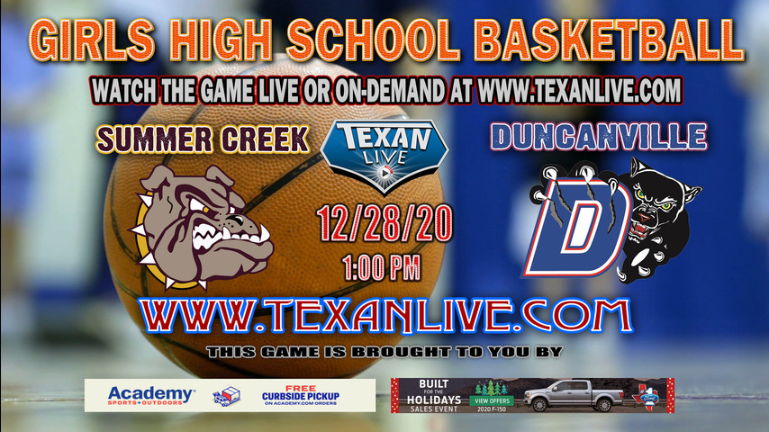 #1 - Duncanville vs #19 - Summer Creek - 12/28/2020 - 1:00PM - Girls Basketball - Delmar Field House