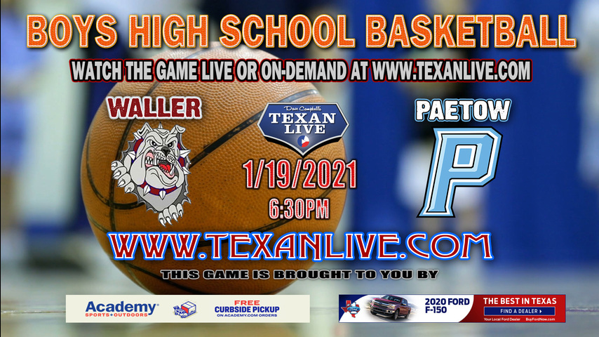 Paetow vs Waller - 1/19/2021 - 6:30PM - Boys Basketball -Paetow High School- Varsity