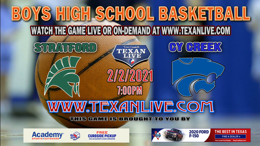 Stratford vs Cy Creek - 2/2/2021 - 7PM - Boys Basketball - Cypress Creek High School