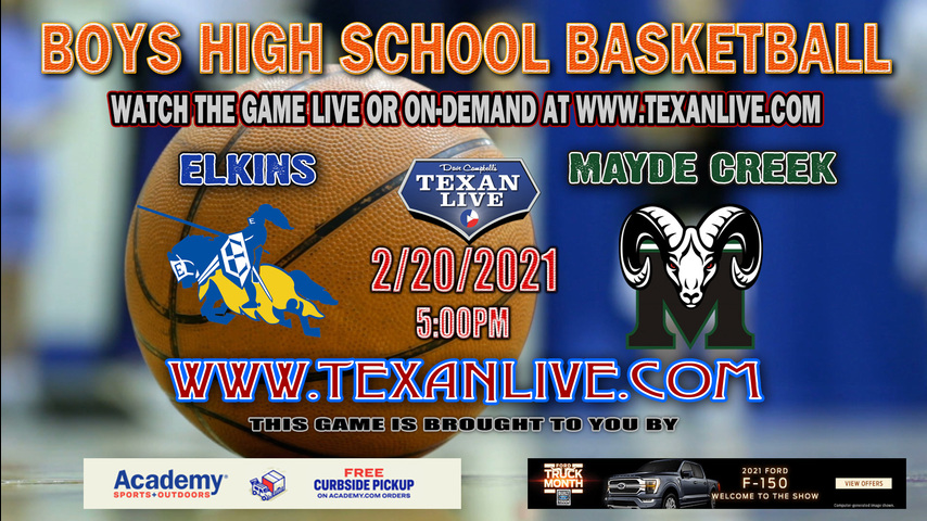 Ft Bend Elkins vs Mayde Creek - 5PM - 2/20/21 - Boys Basketball - Bi-District Playoffs - Hopson Field House