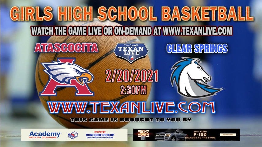 Clear Springs vs Atascocita - 2PM - 2/20/21 - Girls Basketball - Area Round Playoffs - La Porte High School