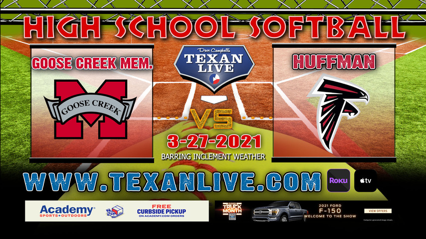 Huffman vs Goose Creek Memorial - 11AM - 3/27/21 - Atascocita High School - Softball