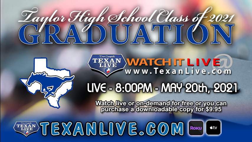 Katy Taylor GRADUATION – WATCH LIVE – 8:00PM Thursday, May 20st, 2021 (FREE)