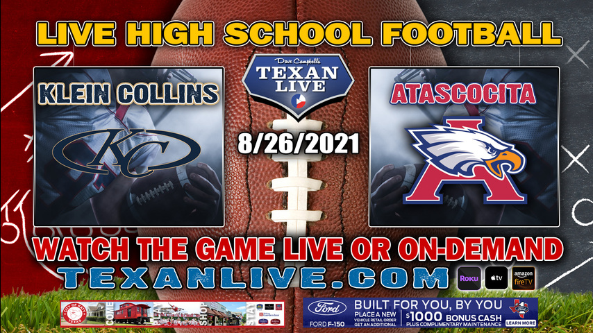 Atascocita vs Klein Collins– 08/26/2021 – 7PM – Football – Turner Stadium