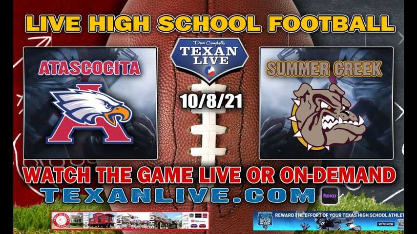 Atascocita vs Summer Creek - 7:00PM- 10/8/2021- Football - Live from Turner Stadium