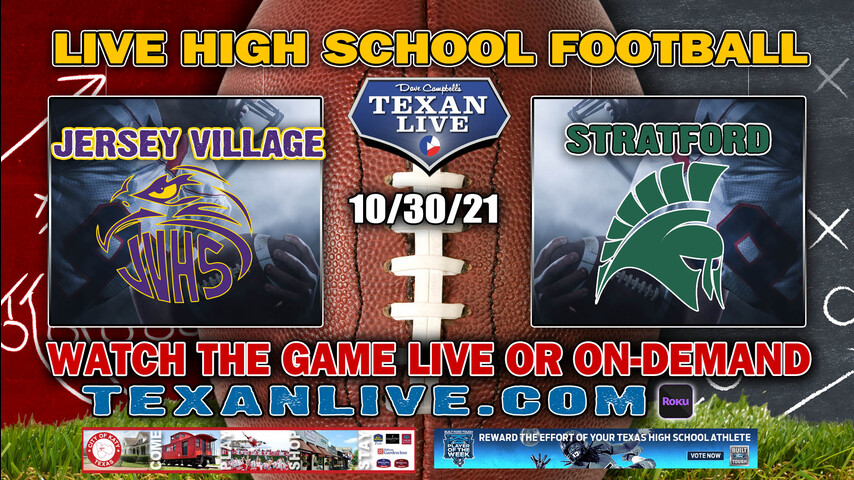 Stratford vs Jersey Village - 2:00PM- 10/30/2021- Football - Live from Tully Stadium