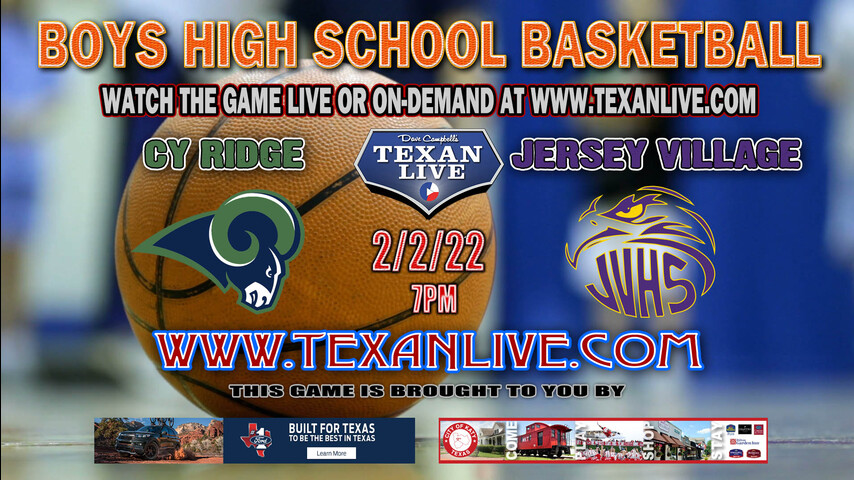 Cy Ridge vs Jersey Village - 7pm - 2/2/22 - Jersey Village High School - Boys Basketball