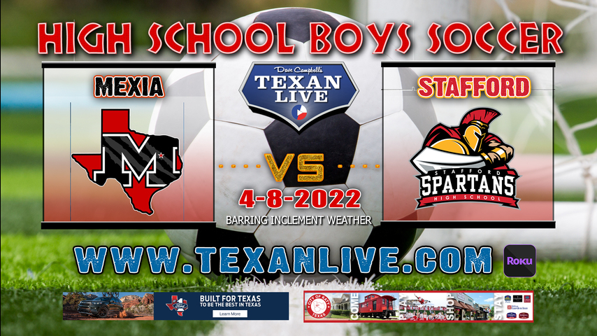Mexia vs Stafford - 1pm - 4/8/22 - Legacy Stadium- Boys Soccer - 4A Region 3 - Regional Semi-Finals