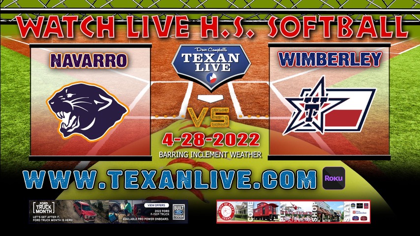 Geronimo Navarro vs Wimberley - Game Two- 6PM - 4/28/22 - Wimberley High School - Softball - Bi-District Round