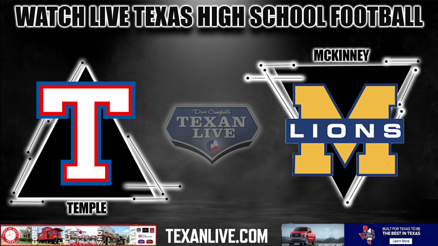 Temple vs Mckinney - 12:00PM - 8/27/2022 - Football - Live from Mckinney ISD Stadium