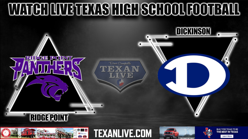 Ridge Point vs Dickinson - 7:00PM - 9/2/2022 - Football - Live from Sam Vitanza Stadium