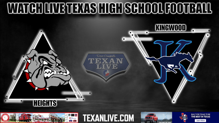 Houston Heights vs Kingwood - 7:00 PM - 9/10/2022 - Football - Live from Turner Stadium