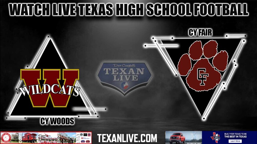 Cy Woods vs Cy-Fair - 6:30PM - 9/8/2022 - Football - Live from Pridgeon Stadium